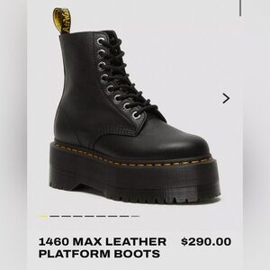 DR MARTEN 1460 MAX LEATHER PLATFORM BOOTS women’s size 9 goth punk alt